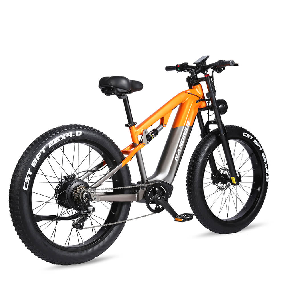fat tyre bicycle electric RANDRIDE Explorer Pro it can last 38 Cool Retro Fat Tyre e