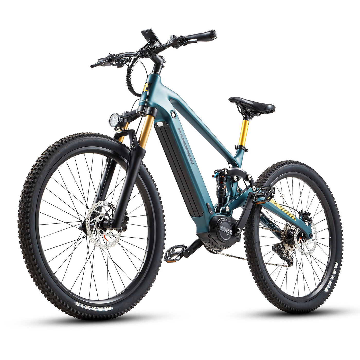 RANDRIDE Mid Drive Ebike with 500W Bafang Motor, 15AH Samsung Battery