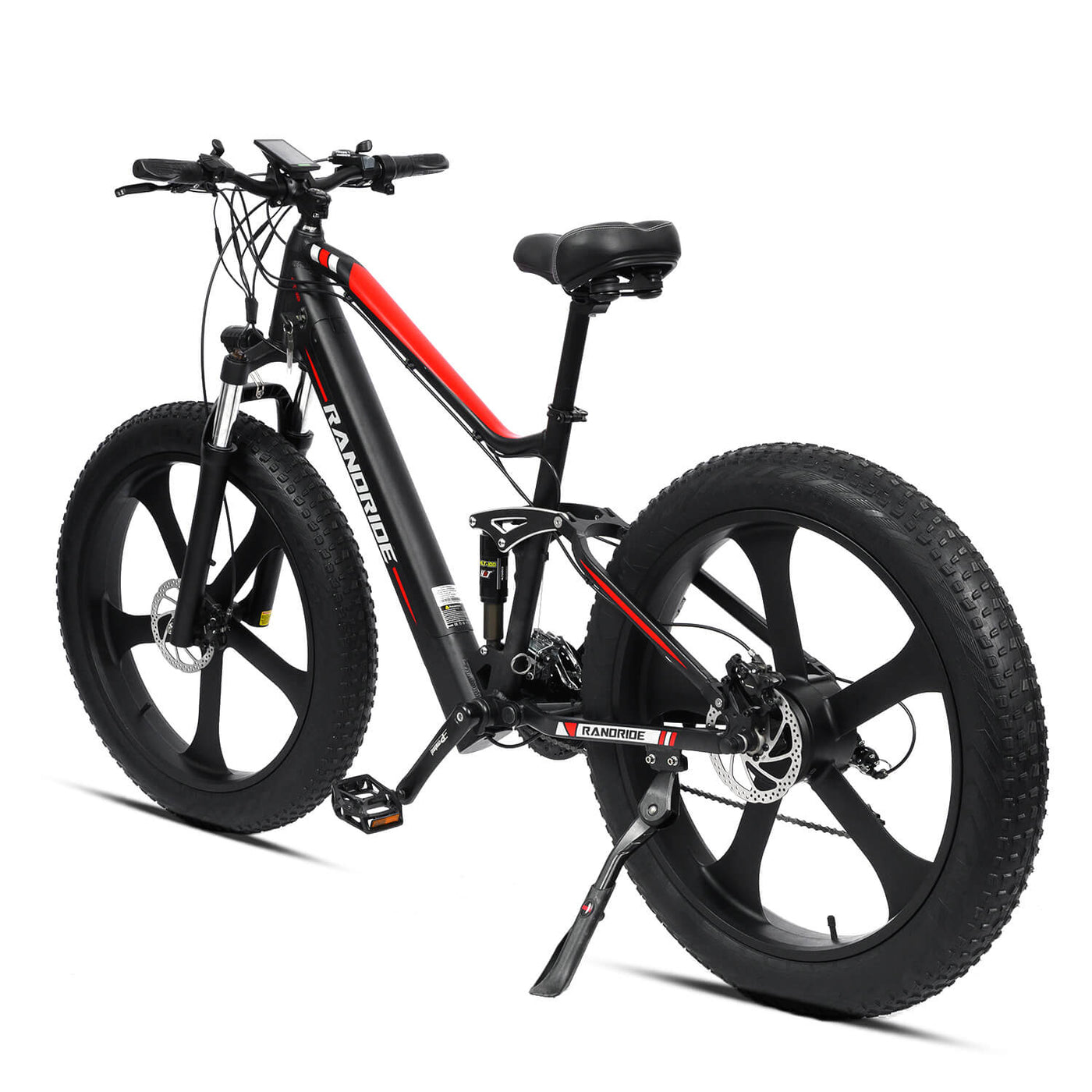 RANDRIDE Explorer Pro - Bicicletă electrică cu suspensie completă cu anvelope grase 1000w Bicicletă electrică 17AH SHIMANO 27 Speed Adult Biciclete electrice de munte