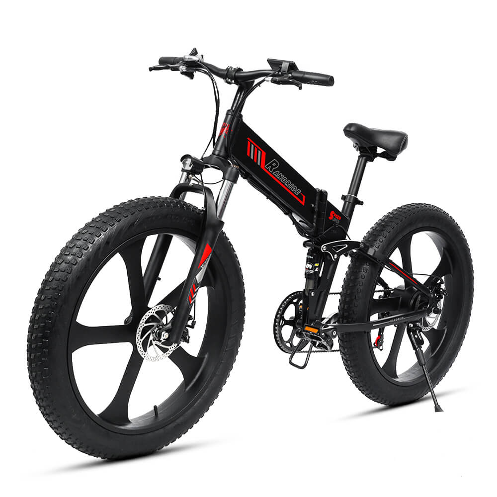 RANDRIDE Adult Folding Electric Bike 1000W Fat Tire Ebike Foldable