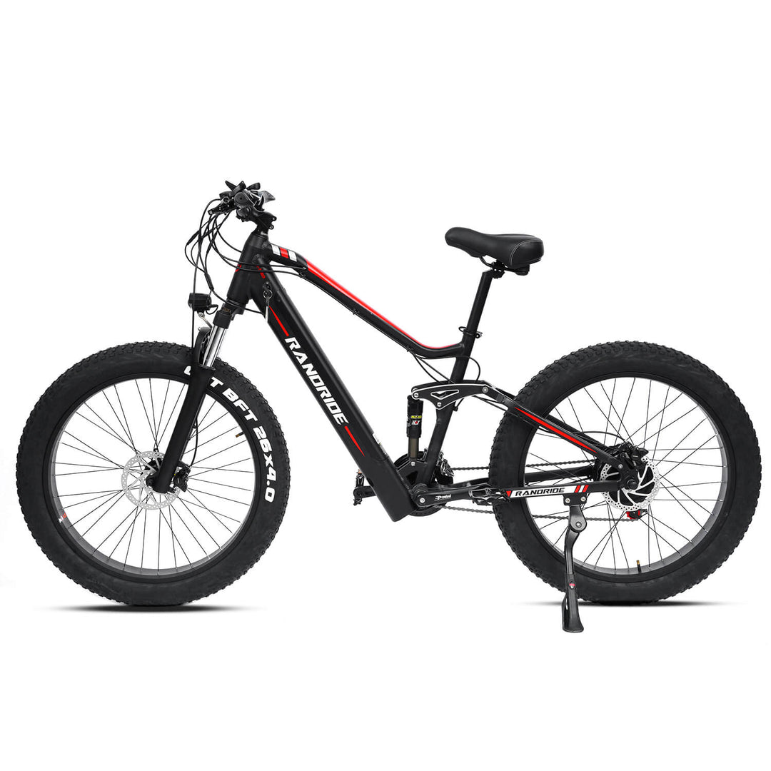 RANDRIDE 1000W Fat Tire Electric Bike 20AH Fat Ebike Adult Electric Fat Tyre Bicycle Electric Mtb Mountain Bikes with 7 Speed, Hydraulic Brake